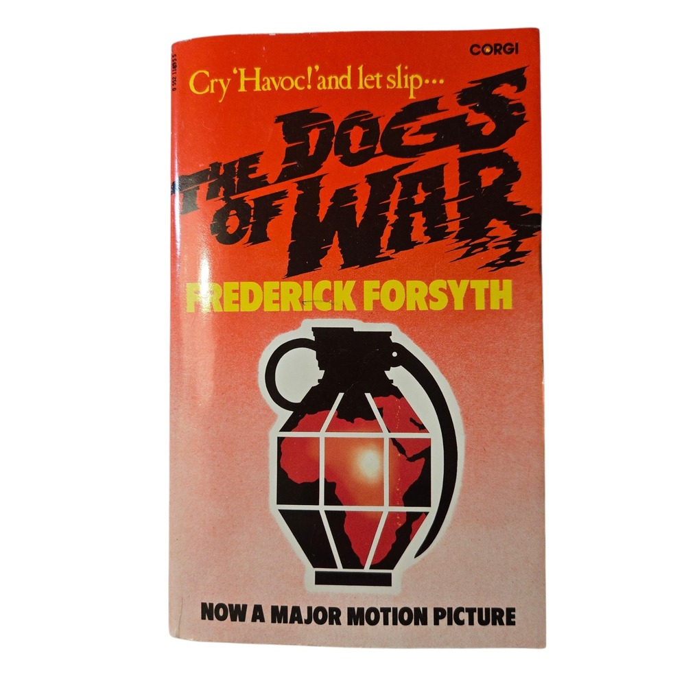 VTG 1974 Dogs Of War Frederick Forsyth Corgi Paperback Novel Orange Movie Tie In